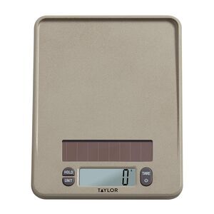 Taylor 11lb Digital Kitchen Scale – Solar Powered, No Batteries Needed Precision